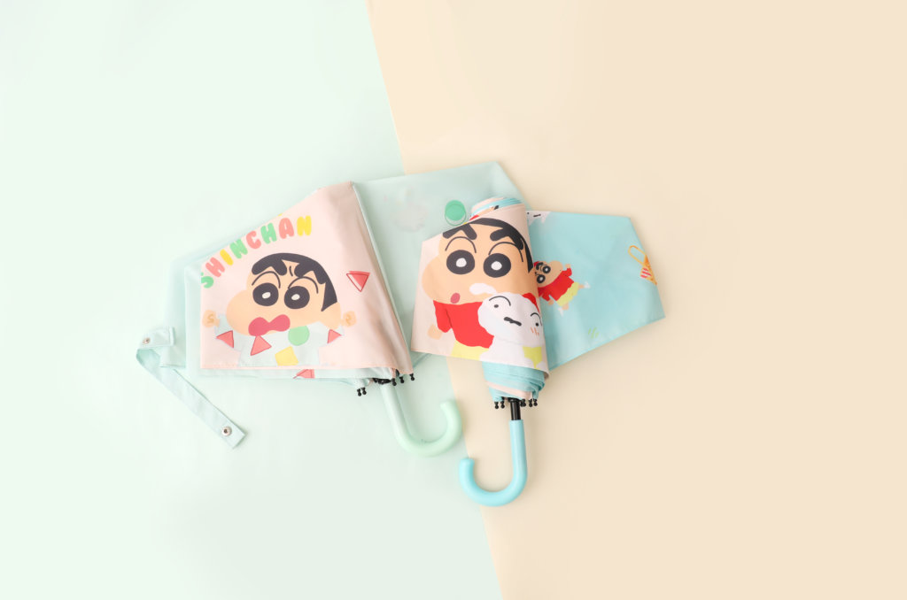 蠟筆小新彎把折疊雨傘_00