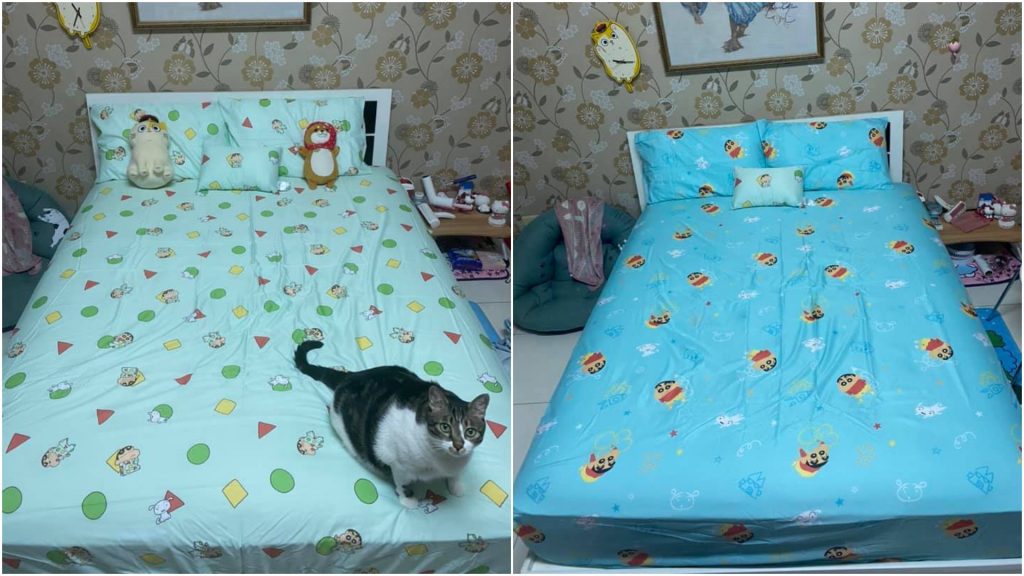 蠟筆小新天絲床包開箱1013_00